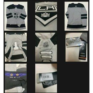 Adidas LA Kings Authentic Jersey Gray Black Men’s Size 56 DP9108